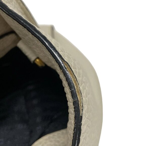 Auth PRADA - BN2673 Off White Leather Handbag - Picture 9 of 12
